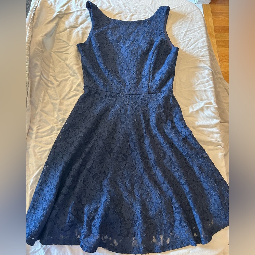 Macy’s Navy Blue Lace Dress